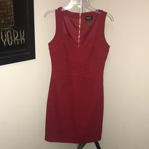 Dark Red nicely fitted cocktail or business dress